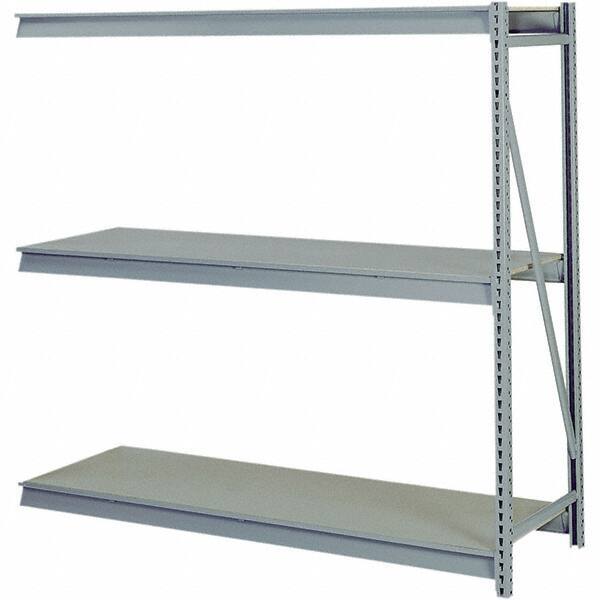 Lyon - 3 Shelf Add-On Particle Board Steel Shelving - 10,000 Lb Capacity, 60" Wide x 72" High x 48" Deep, Dove Gray - Eagle Tool & Supply