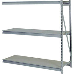 Lyon - 3 Shelf Add-On Particle Board Steel Shelving - 10,000 Lb Capacity, 60" Wide x 72" High x 24" Deep, Dove Gray - Eagle Tool & Supply