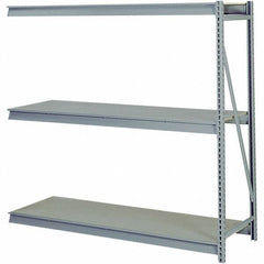 Lyon - 4 Shelf Add-On Particle Board Steel Shelving - 10,000 Lb Capacity, 96" Wide x 96" High x 48" Deep, Dove Gray - Eagle Tool & Supply
