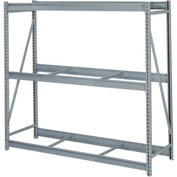 Lyon - 4 Shelf Starter No Deck Steel Shelving - 10,000 Lb Capacity, 72" Wide x 96" High x 24" Deep, Dove Gray - Eagle Tool & Supply