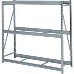 Lyon - 4 Shelf Starter No Deck Steel Shelving - 10,000 Lb Capacity, 60" Wide x 96" High x 48" Deep, Dove Gray - Eagle Tool & Supply