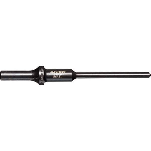 Mayhew - 1/4" Head Width, 6" OAL, Roll Pin Punch - Round Drive, Round Shank, Steel - Eagle Tool & Supply