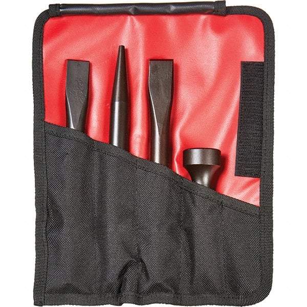Mayhew - 1-1/4" Head Width, 7-1/2" OAL, HD Pneumatic Mix Set - Round Drive, Round Shank, Steel - Eagle Tool & Supply