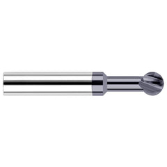 5/64″ Diam 270° Wrap Angle 0.0666″ LOC 2-Flute AlTiN Finish Undercut End Mill 1/8″ Shank Diam, 1-1/2″ OAL, 0.0391″ Radius, Solid Carbide