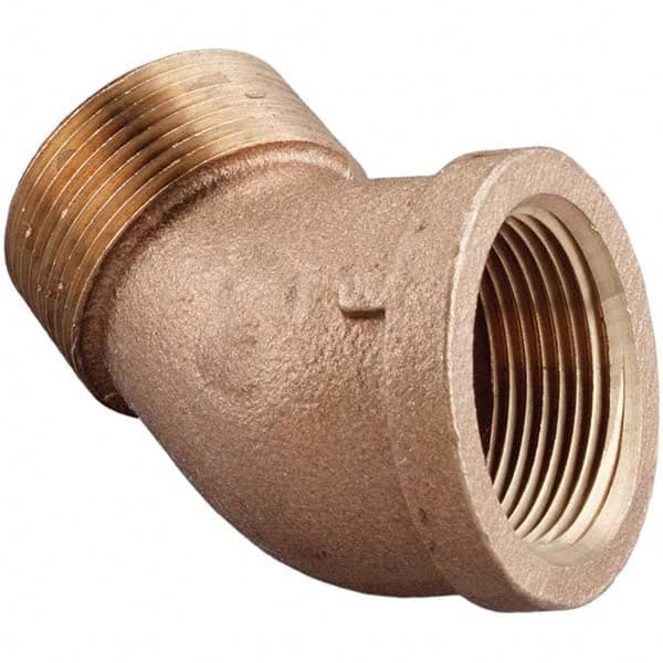 Merit Brass - Brass & Chrome Pipe Fittings Type: 90 Street Elbow Fitting Size: 1/4 - Eagle Tool & Supply