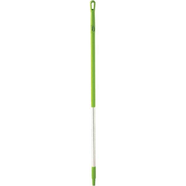 Vikan - 51 x 1-1/4" Aluminum Squeegee Handle - European Threaded Connection, Green - Eagle Tool & Supply