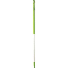 Vikan - 59 x 1-1/4" Aluminum Squeegee Handle - European Threaded Connection, Green - Eagle Tool & Supply