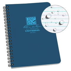 Rite in the Rain - Note Pads, Writing Pads & Notebooks; Writing Pads & Notebook Type: Spiral Bound Notebook ; Size: 4-7/8 x 7 ; Number of Sheets: 32 ; Color: Blue ; Additional Information: Weatherproof - Exact Industrial Supply