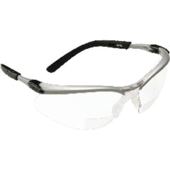 ‎3M BX Reader Protective Eyewear 11374-00000-20 Clear Lens Silver Frame +1.5 Diopter - Eagle Tool & Supply