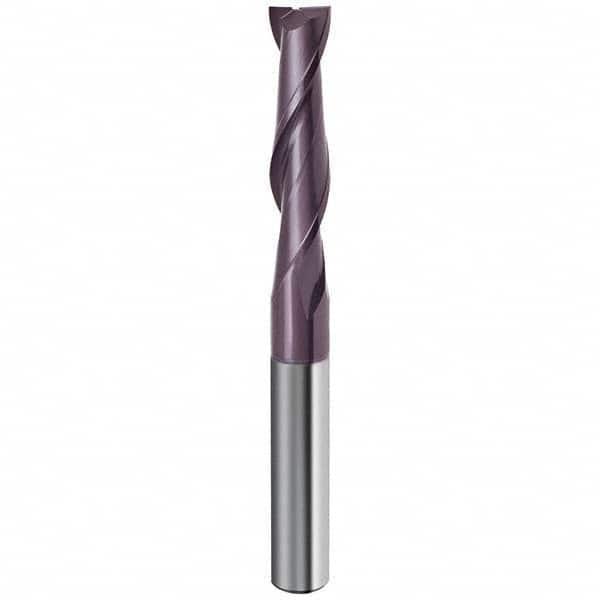 Guhring - 7/16", 2" LOC, 7/16" Shank Diam, 4" OAL, 2 Flute Solid Carbide Square End Mill - Eagle Tool & Supply