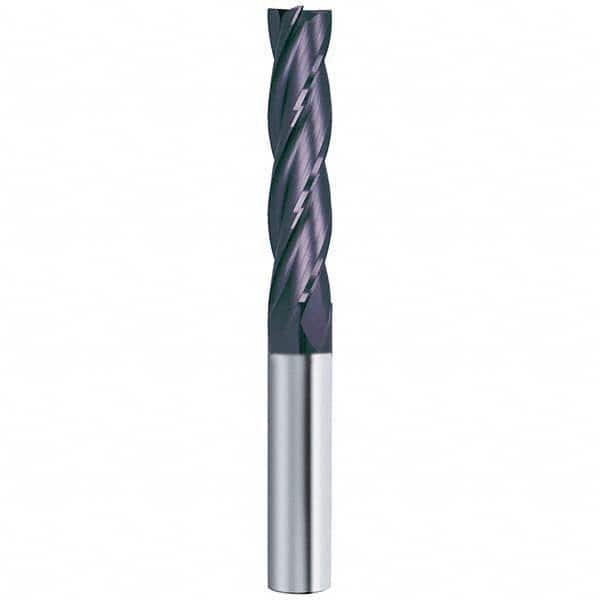 Guhring - 1/2", 2" LOC, 1/2" Shank Diam, 4" OAL, 4 Flute Solid Carbide Square End Mill - Eagle Tool & Supply