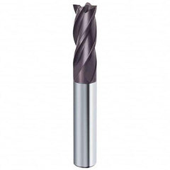 Guhring - 1/2", 1" LOC, 1/2" Shank Diam, 3" OAL, 4 Flute Solid Carbide Square End Mill - Eagle Tool & Supply