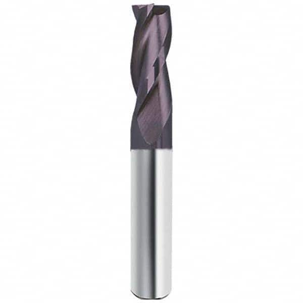 Guhring - 3/4", 1-1/2" LOC, 3/4" Shank Diam, 4" OAL, 3 Flute Solid Carbide Square End Mill - Eagle Tool & Supply