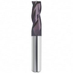 Guhring - 3/4", 1-1/2" LOC, 3/4" Shank Diam, 4" OAL, 3 Flute Solid Carbide Square End Mill - Eagle Tool & Supply