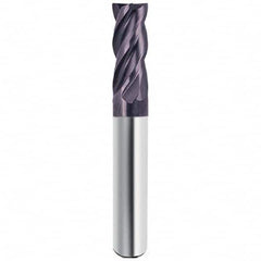 Guhring - 3/16", 5/8" LOC, 3/16" Shank Diam, 2" OAL, 4 Flute Solid Carbide Square End Mill - Eagle Tool & Supply