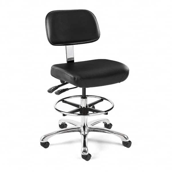 Bevco - 22-1/2 to 32-1/2" High Clean Room Swivel Chair - Eagle Tool & Supply