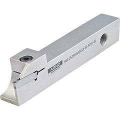 Arno - 0.63" Max Depth, 0.098 to 1.26" Width, External Right Hand Indexable Grooving/Cutoff Toolholder - Eagle Tool & Supply