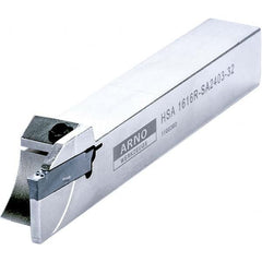 Arno - 0.512" Max Depth, 0.079 to 1.024" Width, External Right Hand Indexable Grooving/Cutoff Toolholder - Eagle Tool & Supply