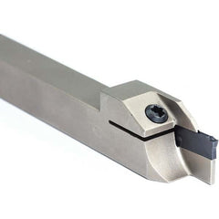 Arno - 0.63" Max Depth, 0.118 to 1.26" Width, External Right Hand Indexable Grooving/Cutoff Toolholder - Eagle Tool & Supply