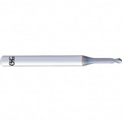 OSG - 3mm Diam, 2.4mm LOC, 2 Flute Solid Carbide Ball End Mill - Eagle Tool & Supply