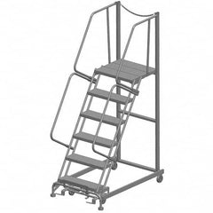 Ballymore - Rolling & Wall Mounted Ladders & Platforms Type: Rolling Warehouse Ladder Style: Rolling Safety Ladder - Eagle Tool & Supply