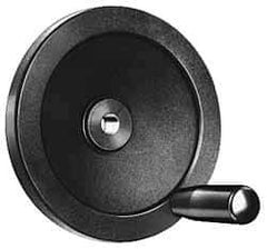 Value Collection - 3.15" Diam, Aluminum Handwheel with Handle - 1.02" Hub Diam - Eagle Tool & Supply