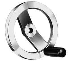 Value Collection - 6.3", 2 Spoke Handwheel - 1.42" Hub, Aluminum, Polished Finish - Eagle Tool & Supply