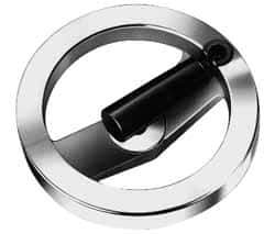 Value Collection - 9.84", 2 Spoke Handwheel with Rectractable Handle - 1.89" Hub, Aluminum, Polished Finish - Eagle Tool & Supply