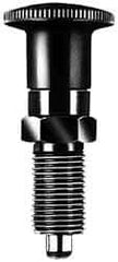 KIPP - M16x1.5, 23mm Thread Length, 8mm Plunger Diam, Lockout Knob Handle Indexing Plunger - Plunger Style D, 26mm Body Length, 74mm OAL, Steel - Eagle Tool & Supply