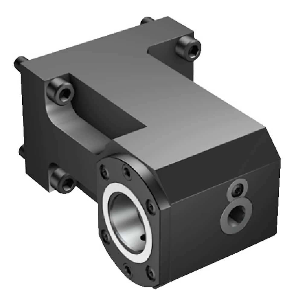 Modular Lathe Adapter/Mount: Left Hand Cut, C4 Modular Connection Through Coolant, Series Cx-TR/LI-BT