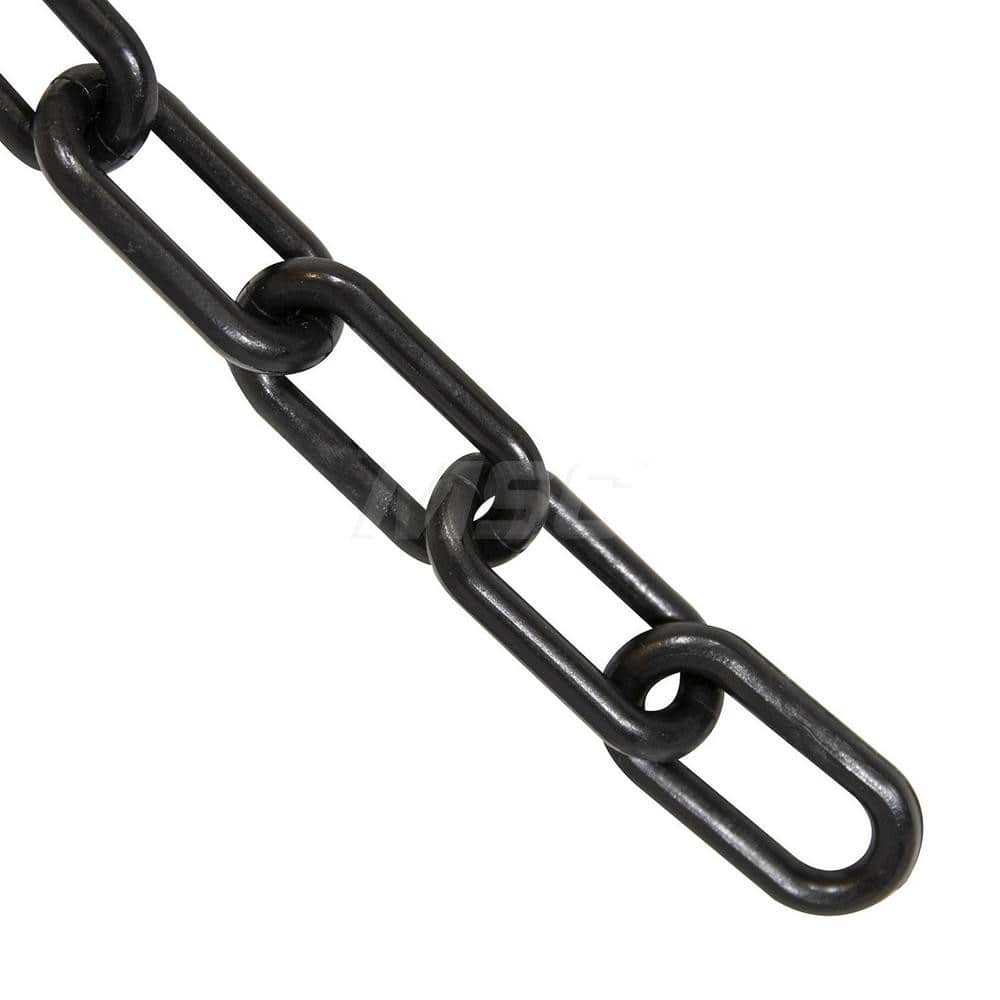 Barrier Rope & Chain; Type: Safety Barrier Chain; Material: Plastic; Color: Black; Rope/Chain Material: Plastic; Hook Fitting Material: None; Snap End Material: None; Color: Black; Length (Feet): 25.00; 25.000; Overall Length: 25.00