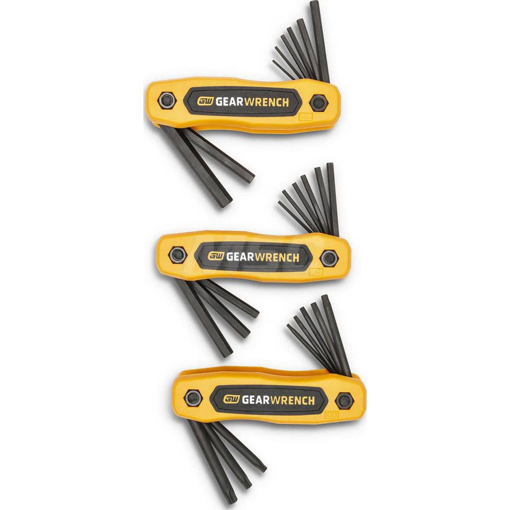 Hex Key Sets; Tool Type: Hex; Handle Type: Fold-Up; Measurement Type: SAE; Torx; Metric; Hex Size Range (Inch): 5/64 - 1/4; Hex Size Range (mm): 2.5 - 10; Torx Size Range: T-8 - T-40