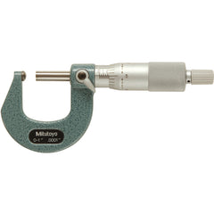 0-1″ Measuring Range-0.0001″ Graduation - Ratchet Thimble - Carbide Face - Ball Anvil Micrometer - Eagle Tool & Supply