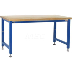 Stationary Work Bench: 36″ Wide, 24″ Deep, 42″ High, Light Blue 1,000 lb Capacity