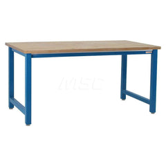 Stationary Work Bench: 48″ Wide, 36″ Deep, 34″ High, Light Blue 6,600 lb Capacity