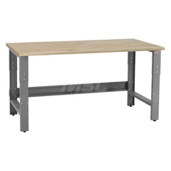 Stationary Work Bench: 72″ Wide, 30″ Deep, 36″ High, Gray 1,200 lb Capacity