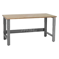 Stationary Work Bench: 48″ Wide, 24″ Deep, 36″ High, Gray 1,200 lb Capacity