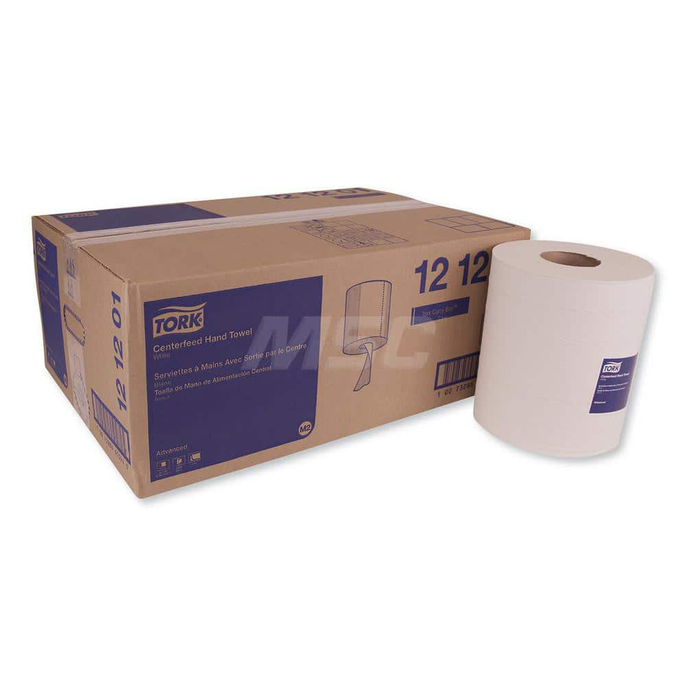 Paper Towels: Center Pull Roll, Roll, 2 Ply, Recycled Fiber, White 590' Roll Length, 600 Sheets