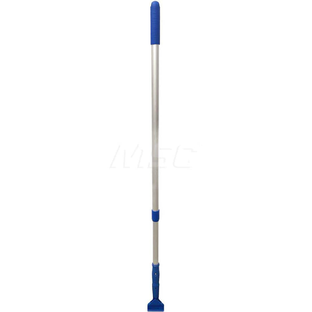 Mop Handles; For Use With: PRMM0002; PRMM0001; PRMH49BG; PRMH85BG; Connection Type: Quick Connect; Handle Type: Snap Bar; Handle Length (Inch): 64; Handle Material: Aluminum; Handle Style: Yes; Color: Silver; Blue; Connector Material: Plastic; Swivel: Yes