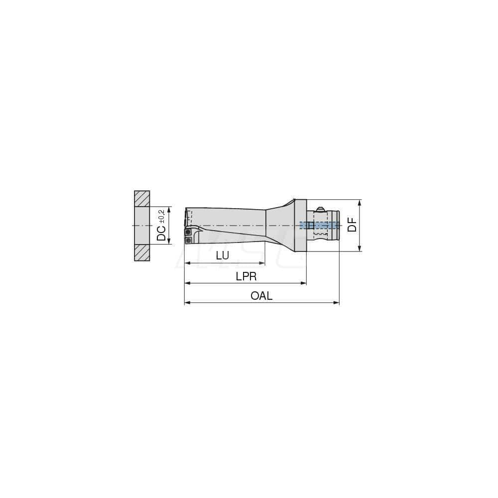 Indexable Insert Drills; Drill Style: KUBQ; Drill Diameter (Decimal Inch): 2.1654; Drill Diameter (mm): 55.00; Maximum Drill Depth (mm): 110.00; Shank Type: Modular Connection; Shank Diameter (mm): 46.00; Drill Diameter Range (Decimal Inch): 2.0000 to 3.0