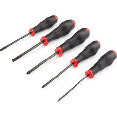 Screwdriver Set: 5 Pc, Phillips & Slotted