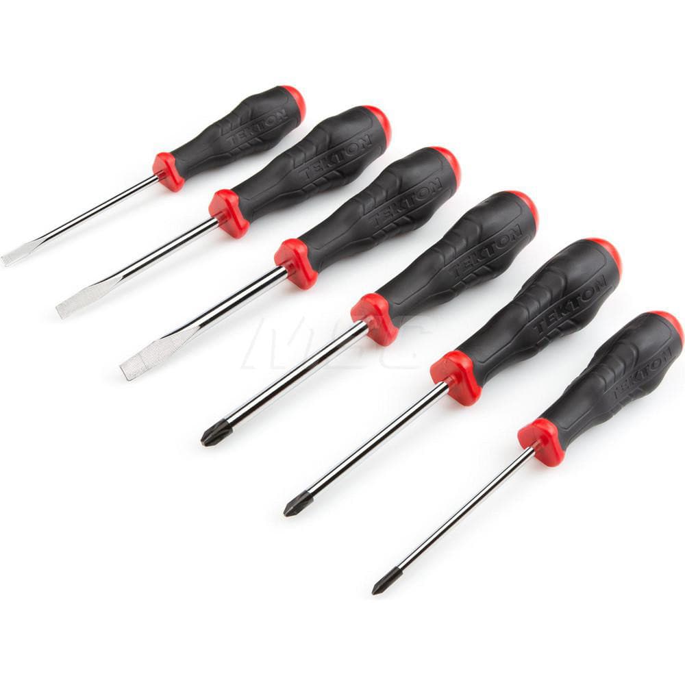 Screwdriver Set: 6 Pc, Phillips & Slotted