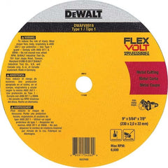 DeWALT - 9 x 5/64, 7/8" Hole 36 Grit Ceramic Cutoff Wheel - Eagle Tool & Supply