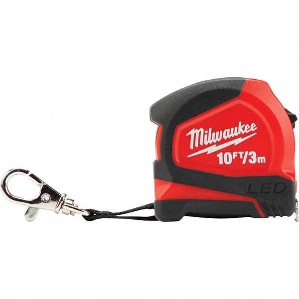Milwaukee Tool - Tape Measures Length (Feet): 10.00 Width (mm): 13.00 - Eagle Tool & Supply