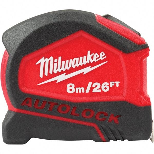 Milwaukee Tool - Tape Measures Length (Feet): 26.00 Width (mm): 27.00 - Eagle Tool & Supply