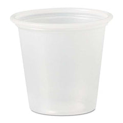 DART - Polystyrene Portion Cups, 1 1/4 oz, Translucent, 2500/Carton - Eagle Tool & Supply