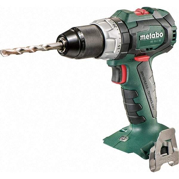 Metabo - 18 Volt 1/2" Chuck Pistol Grip Handle Cordless Drill - 600/2100 RPM, Keyless Chuck, Reversible, Lithium-Ion Batteries Not Included - Eagle Tool & Supply