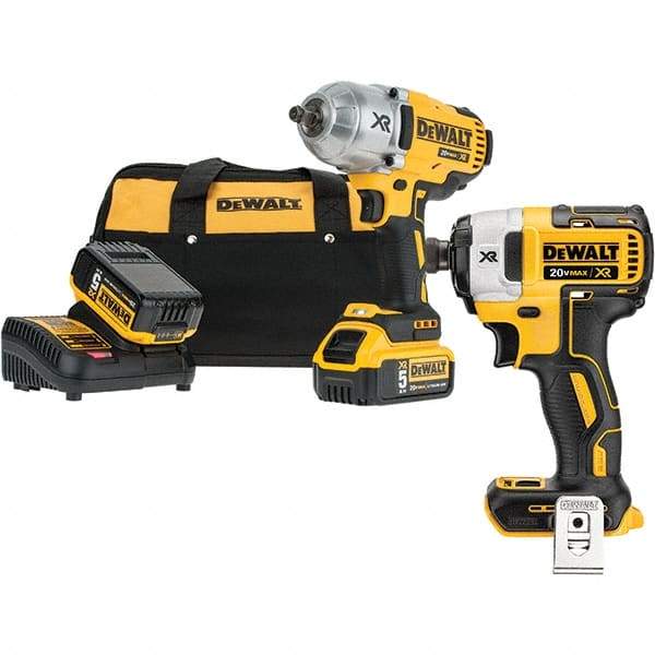 DeWALT - Cordless Impact Wrenches & Ratchets Voltage: 20.0 Drive Size (Inch): 1/2 - Eagle Tool & Supply