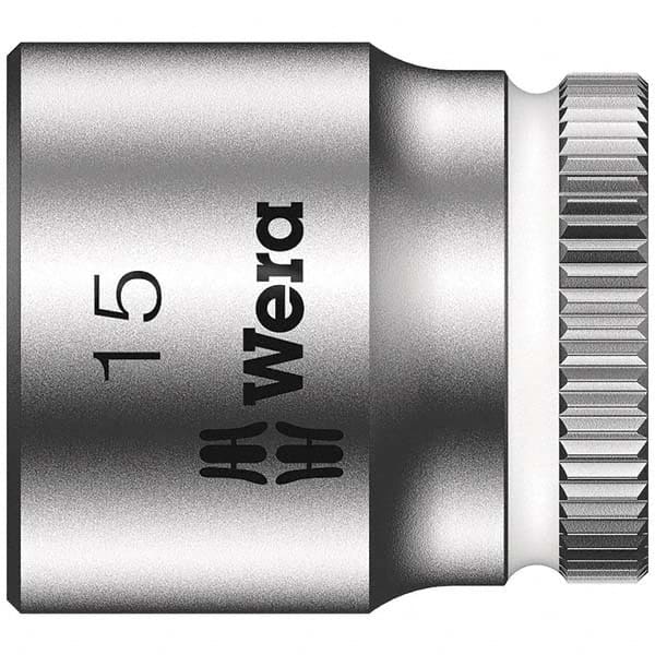 Wera - Hand Sockets Drive Size (Inch): 1/4 Size (mm): 15.0 - Eagle Tool & Supply