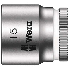 Wera - Hand Sockets Drive Size (Inch): 1/4 Size (mm): 15.0 - Eagle Tool & Supply